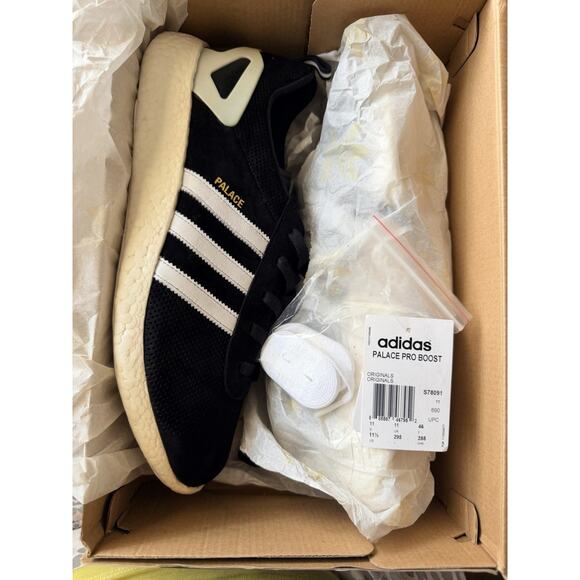 adidas Palace Pro Boost Black White Gold Size 11.5 - Picture 7 of 10
